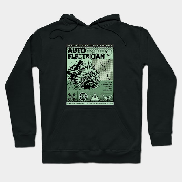 Auto electrician Hoodie by Graffik-Peeps